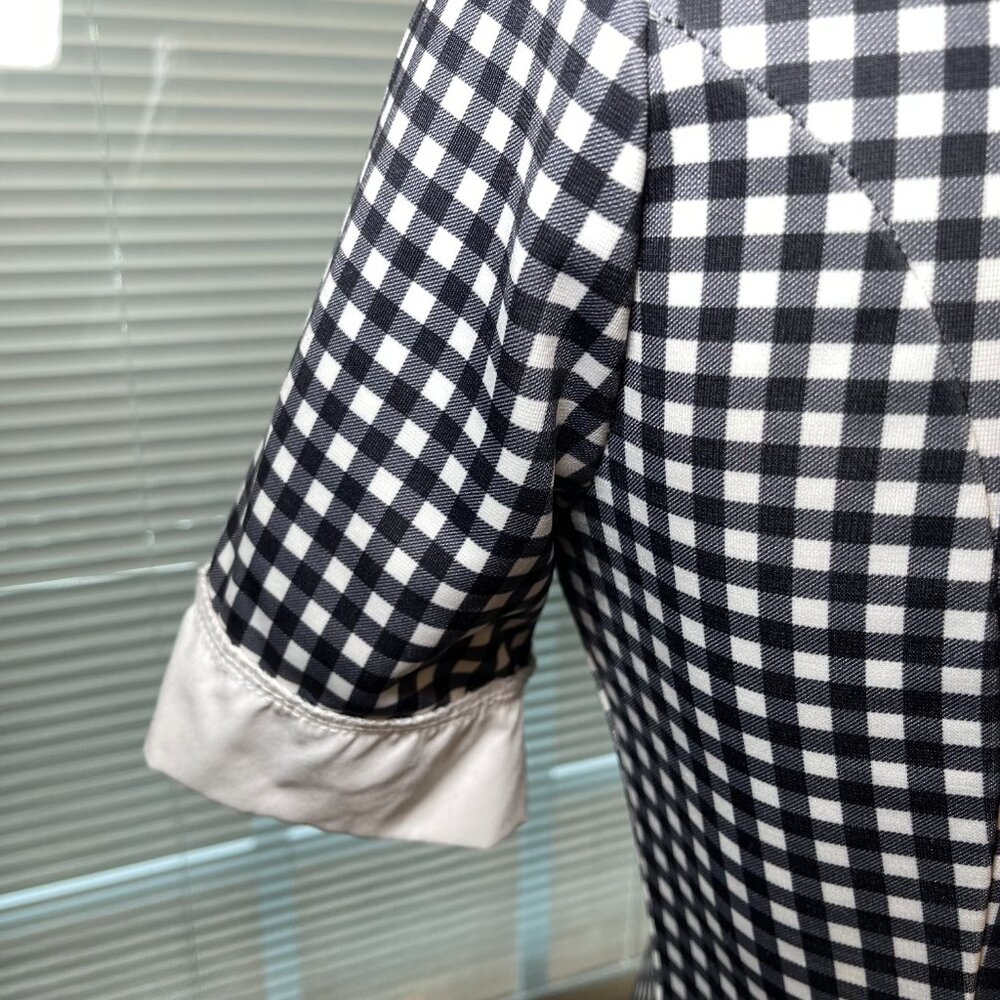 Wednesday Dark Academia Gingham Mini Dress Gothic Coquette Collar XS - Picture 5 of 11